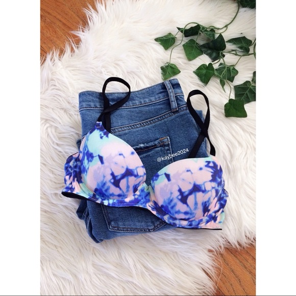 PINK Victoria's Secret Other - 🌿 VS Pink Watercolor Tie Dye Push-up Bra 🌿